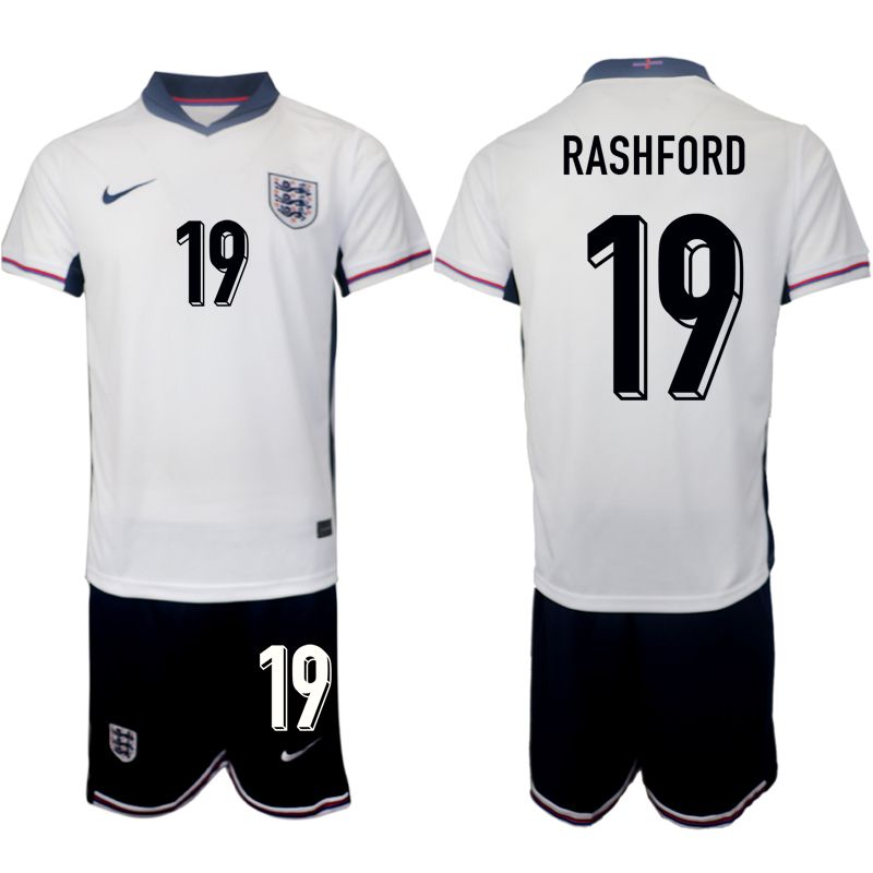 Men 2024-2025 Season England home white #19 Soccer Jersey